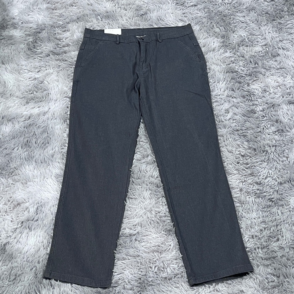 Jett Jeans Mens Straight Fit Charcoal Gray Stretch Denim Trousers‎ Size M NWT